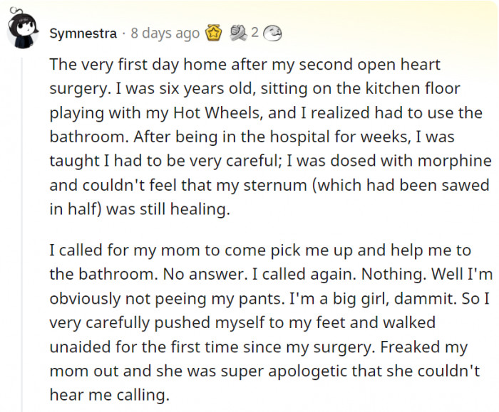 You have to do what you must when nature is calling like that