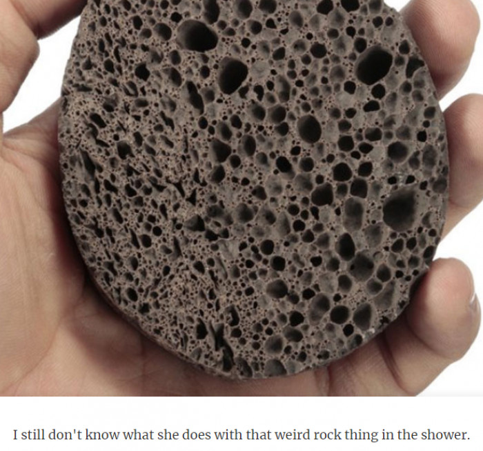 Do you have this weird rock thing in your shower?