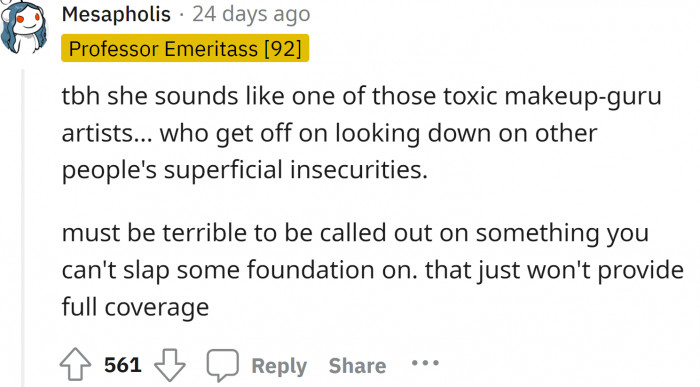 She did no justice to her profession, and I would recommend people never go to her for their makeup needs.