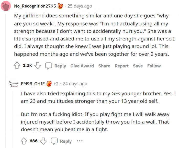 Others talk about how they handled their strength and how it worked for them.