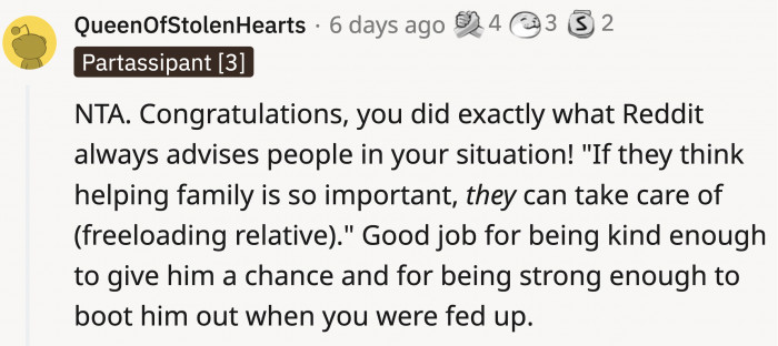 Collectively, Reddit users are in tears right now, looking over at OP like proud parents.