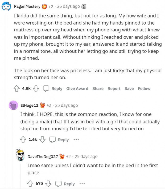 Um. To each their own, I suppose. But sudden strength is terrifying.