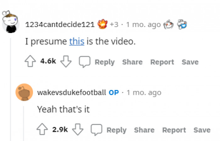 Reddit Came in Clutch with the Original Video.