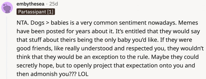 Another commenter suggests that it was actually the parents who were rude to OP, not the other way around.