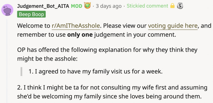 After being told not so delicately that he's the A**hole, OP has accepted his mistakes