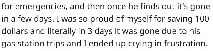 You have to take a stand for yourself, girl, if you don't want to be exploited so badly.
