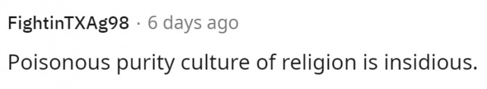 Poisonous purity is the right term.