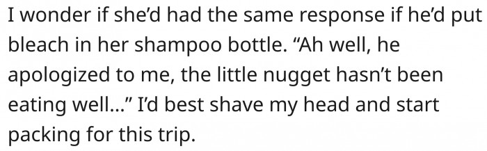 What if the prank was done to the mom? Would she let it slide with only an apology?