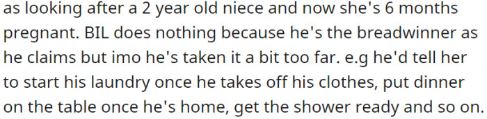 Brother-in-law is the breadwinner of the family