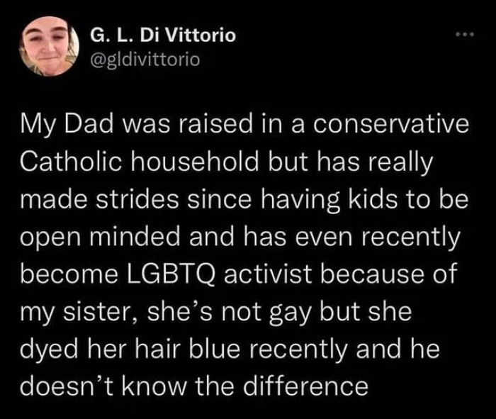 7. A+ for the effort and intentions, Dad! Taking big strides one color at a time