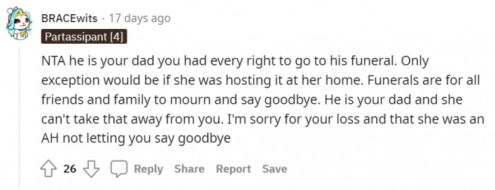 He's your father, and no one can take that away from you