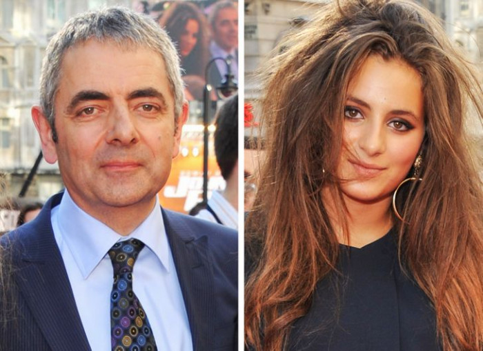 9. Rowan Atkinson and his daughter, Lily Atkinson