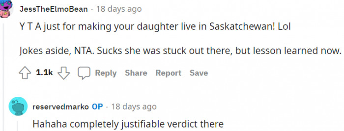 A completely justifiable verdict