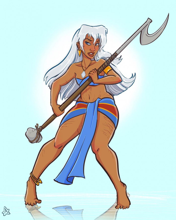 2. Here is Kida from Atlantis, The Lost Empire with stretch marks