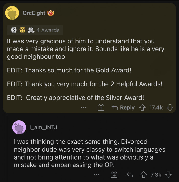 Sounds like he is a good neighbor indeed!