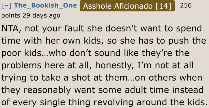 Accurate. She's pushing her kids away.