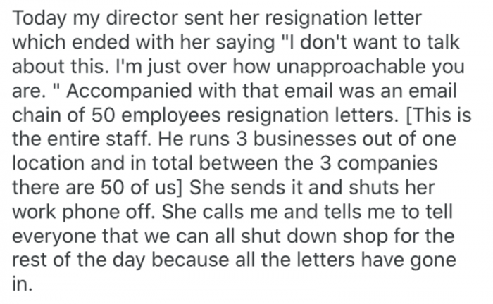Part Six: 50 resignation letters.