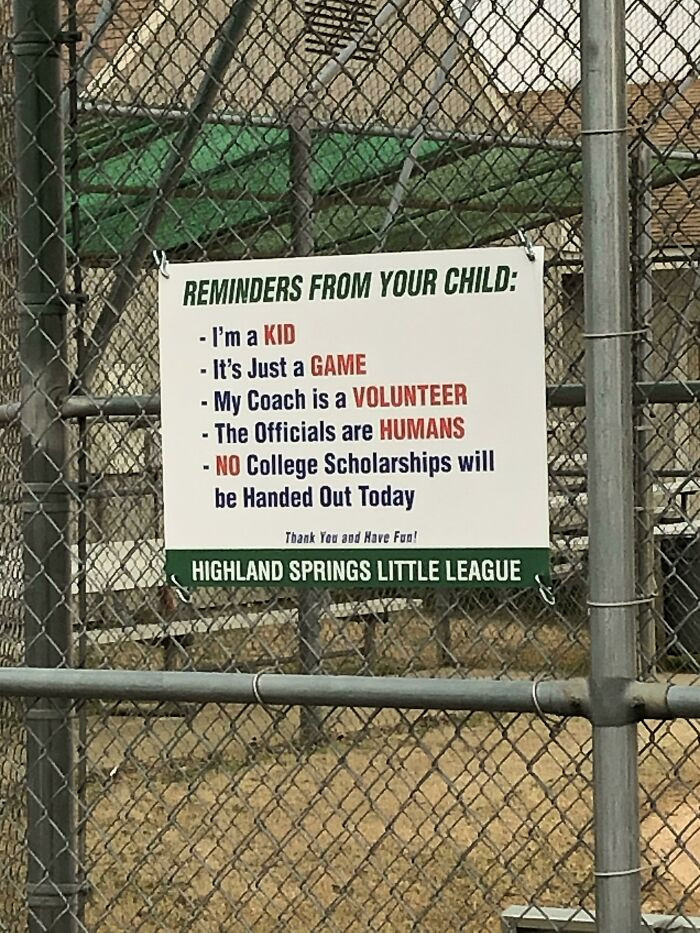 23. Here's a reminder to all Karens from the Youth Baseball Team.