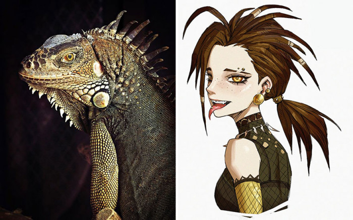 2. Iguana girl