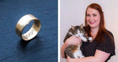 Cat Owner Found a Stranger's Engraved Wedding Ring When Her Cat Threw Up