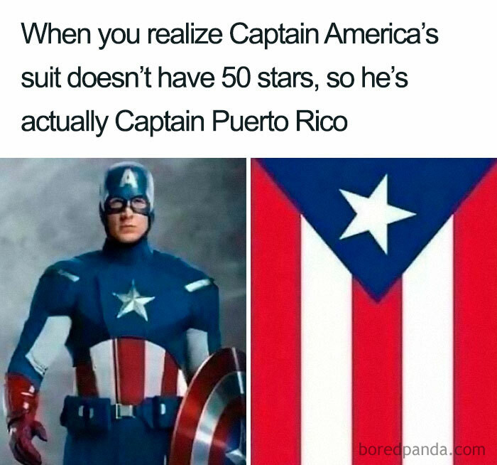 12. Captain America is actually Captain Puerto Rico