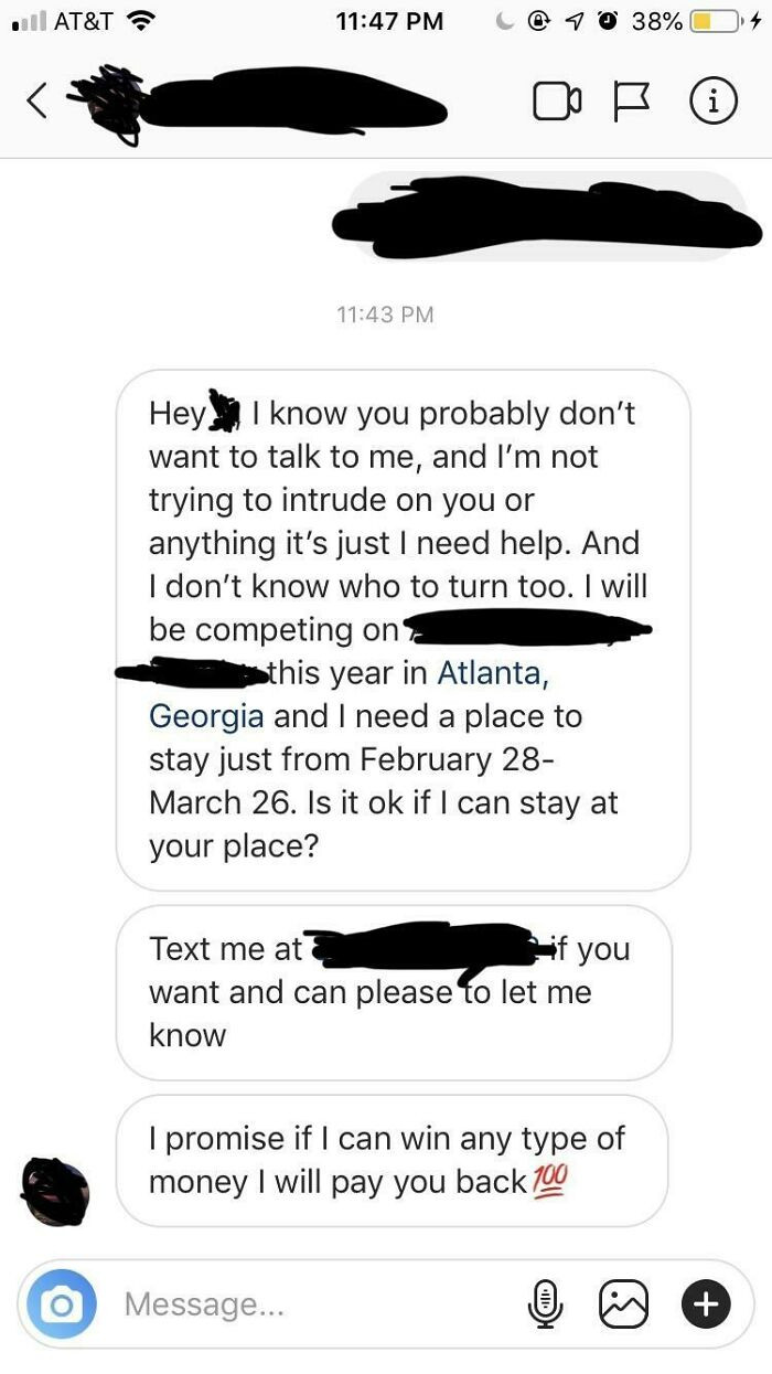 26. This guy is shameless.