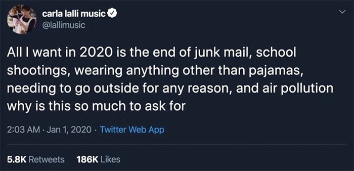 22. Be careful with what you wish for, Carla.