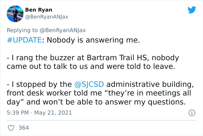 Ben worked hard to try to get some answers, but no one would confront him.