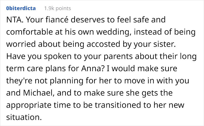 Is there a long-term care plan for Anna?