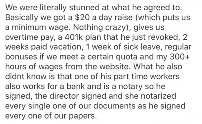 Part Twelve: The owner agreed to everything.