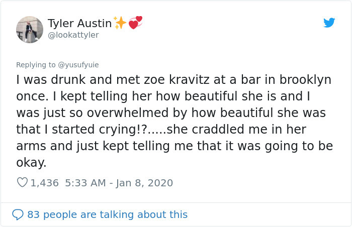 11. Zoe Kravitz cradled her as she cried.