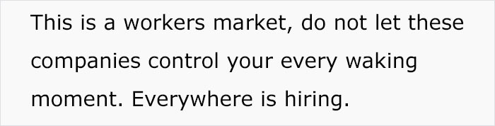 It is a worker's market