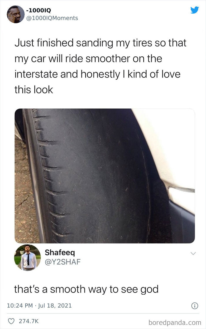 5. So smooth. Can't wait to see what happens when it starts raining. Although, I don't want to be anywhere near that guy...