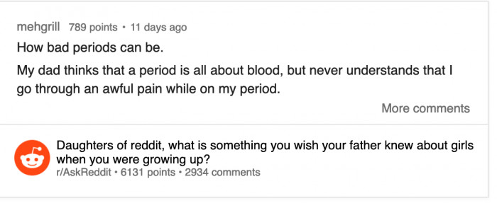 Periods. Just everything about them.
