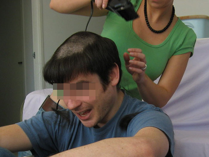 What it looks like to get your beautiful hair shaved.