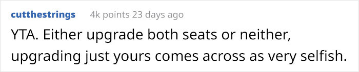 Both seats should be upgraded.