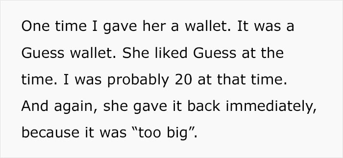 Then I got her a wallet