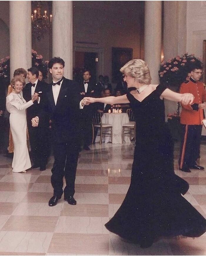 27. Princess Diana Dancing With John Travolta At A White House Dinner In 1985