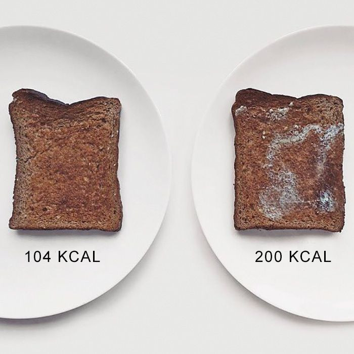 13. Toast with butter versus... toast with butter.