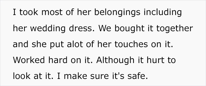 Lauren's mother kept her wedding dress as a special memory of her daughter.