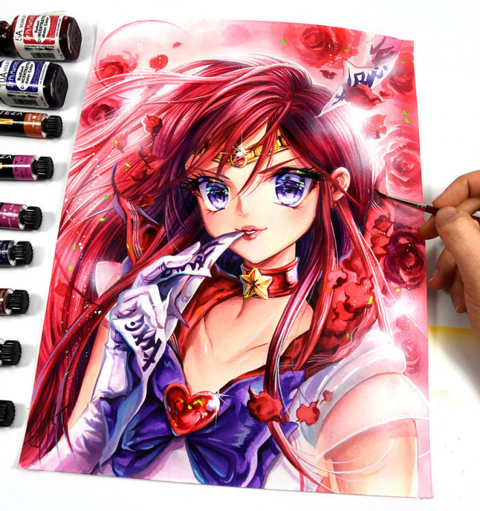 Drawing Detective Conan from The Crimson Love Letter (Marker Drawing) |  Just Art - Bilibili