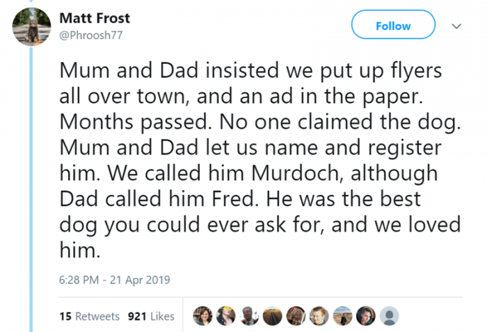 They wanted to keep the dog very badly.