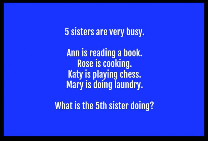 Question #3. Sisters