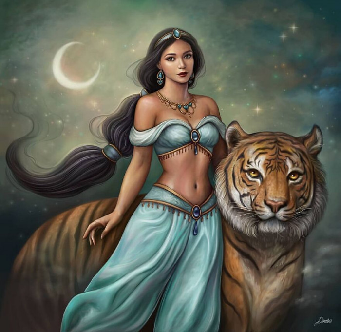 1. Jasmine and her tiger