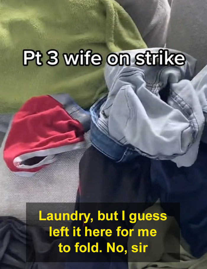 HB also left some clean clothes to be folded...