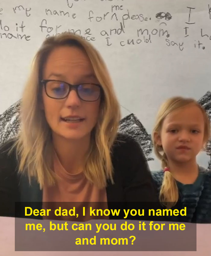 She asks her dad for complete permission because she doesn't want to hurt his feelings.