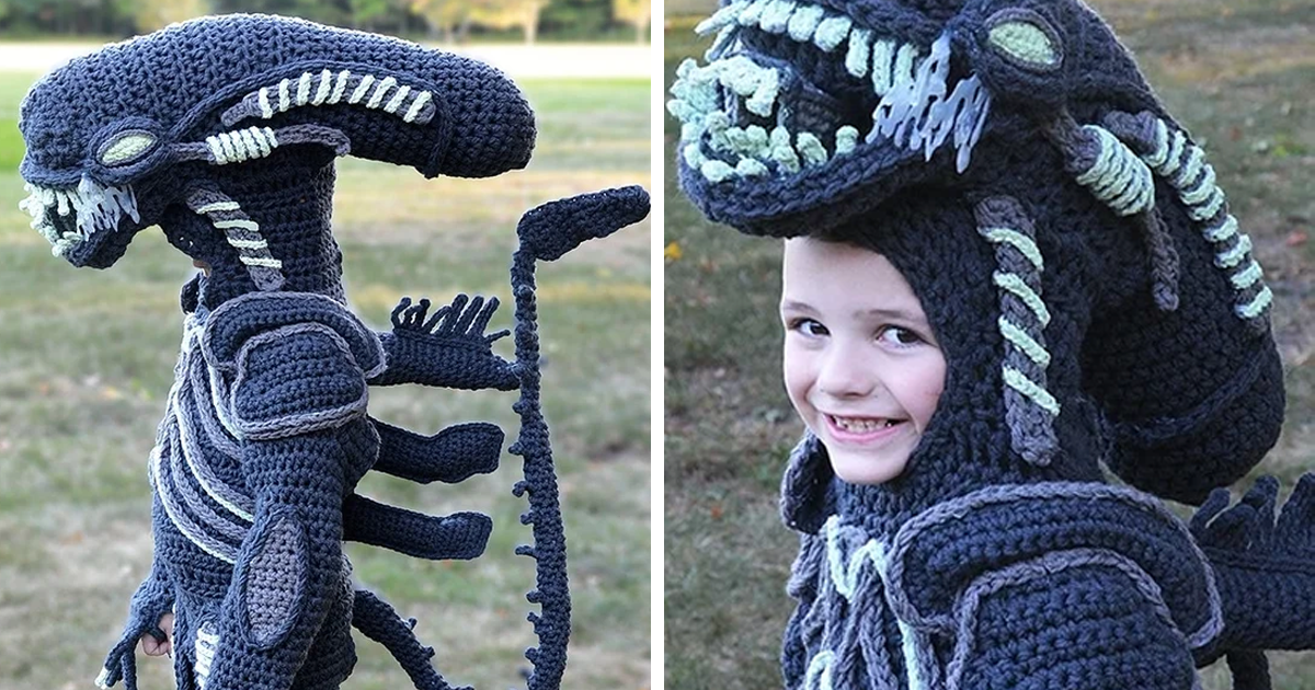 Woman Crochets Halloween Costumes For Her Kids, And They're Epic