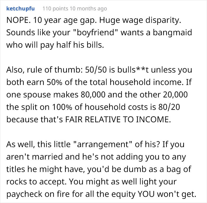 The age gap is substantial