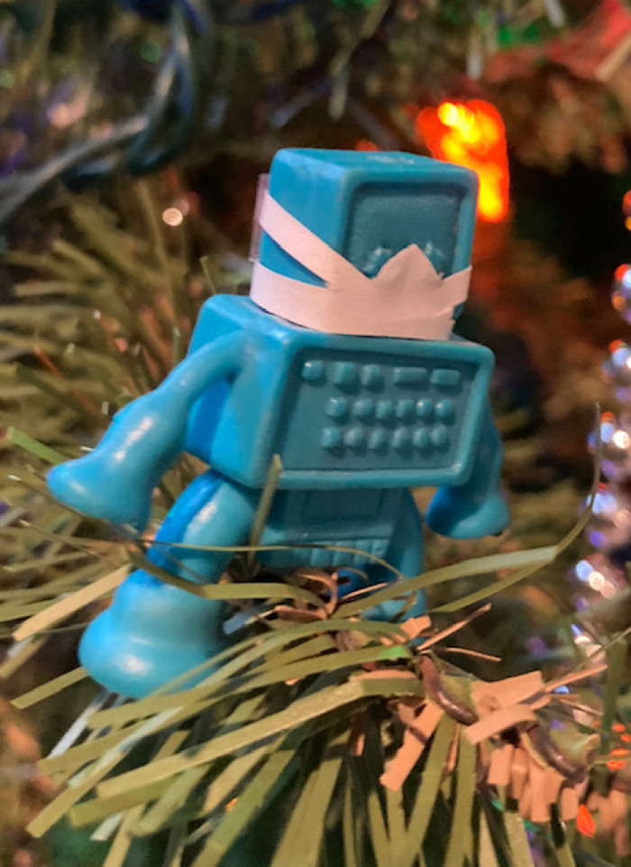 A figure called Radio Pants is part of one redditor's Christmas tradition.
