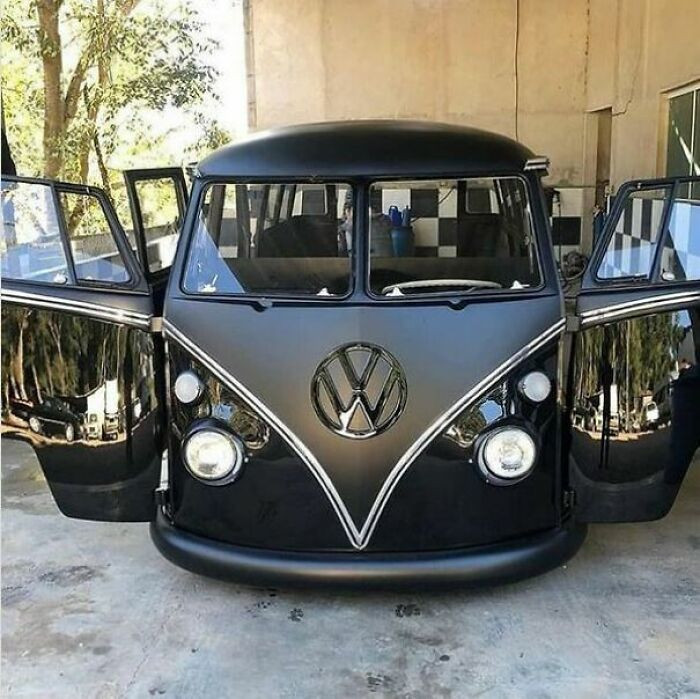 35. Black on black VW bus
